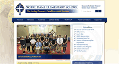 Desktop Screenshot of notredameelementary.org