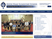 Tablet Screenshot of notredameelementary.org